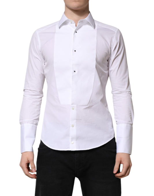 White GOLD Long Sleeve Dress Men Formal Shirt
