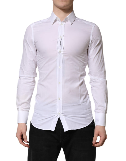 White GOLD Long Sleeves Dress Formal Shirt