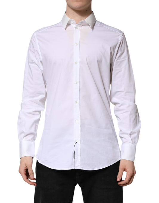 White GOLD Long Sleeve Dress Men Formal Shirt