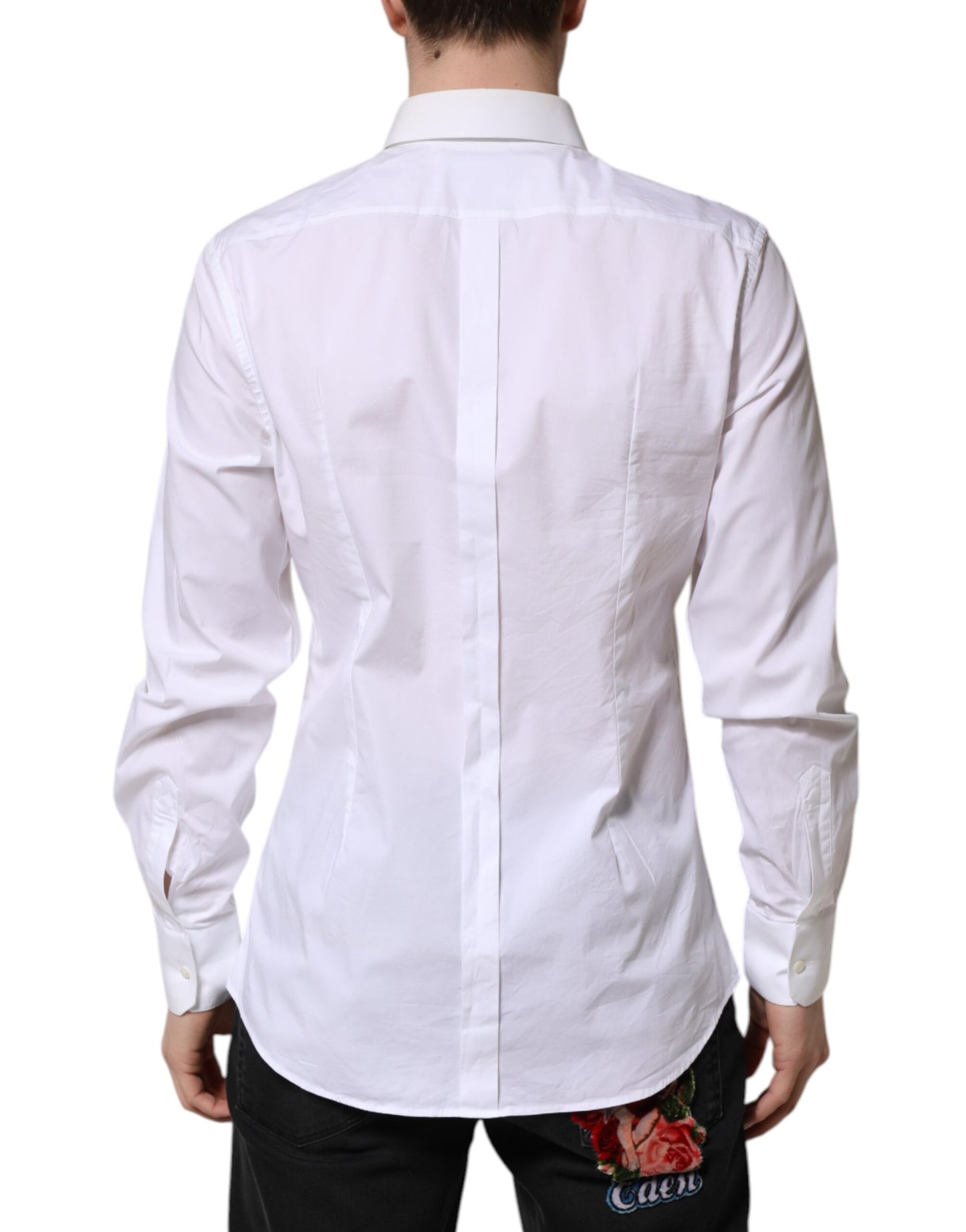 White GOLD Long Sleeve Dress Men Formal Shirt