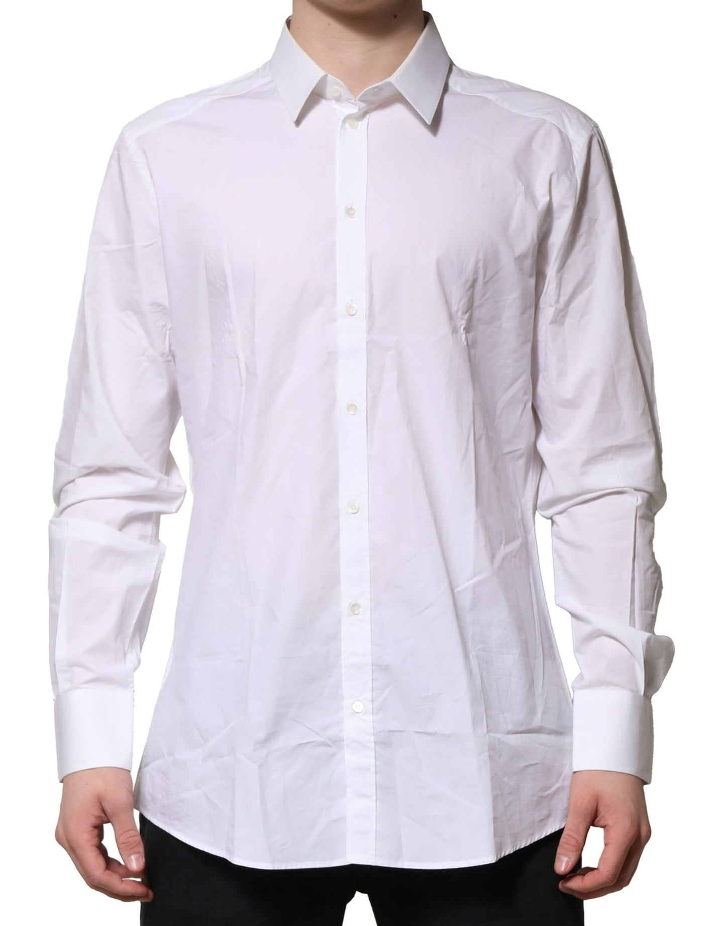 White GOLD Cotton Long Sleeves Formal Shirt