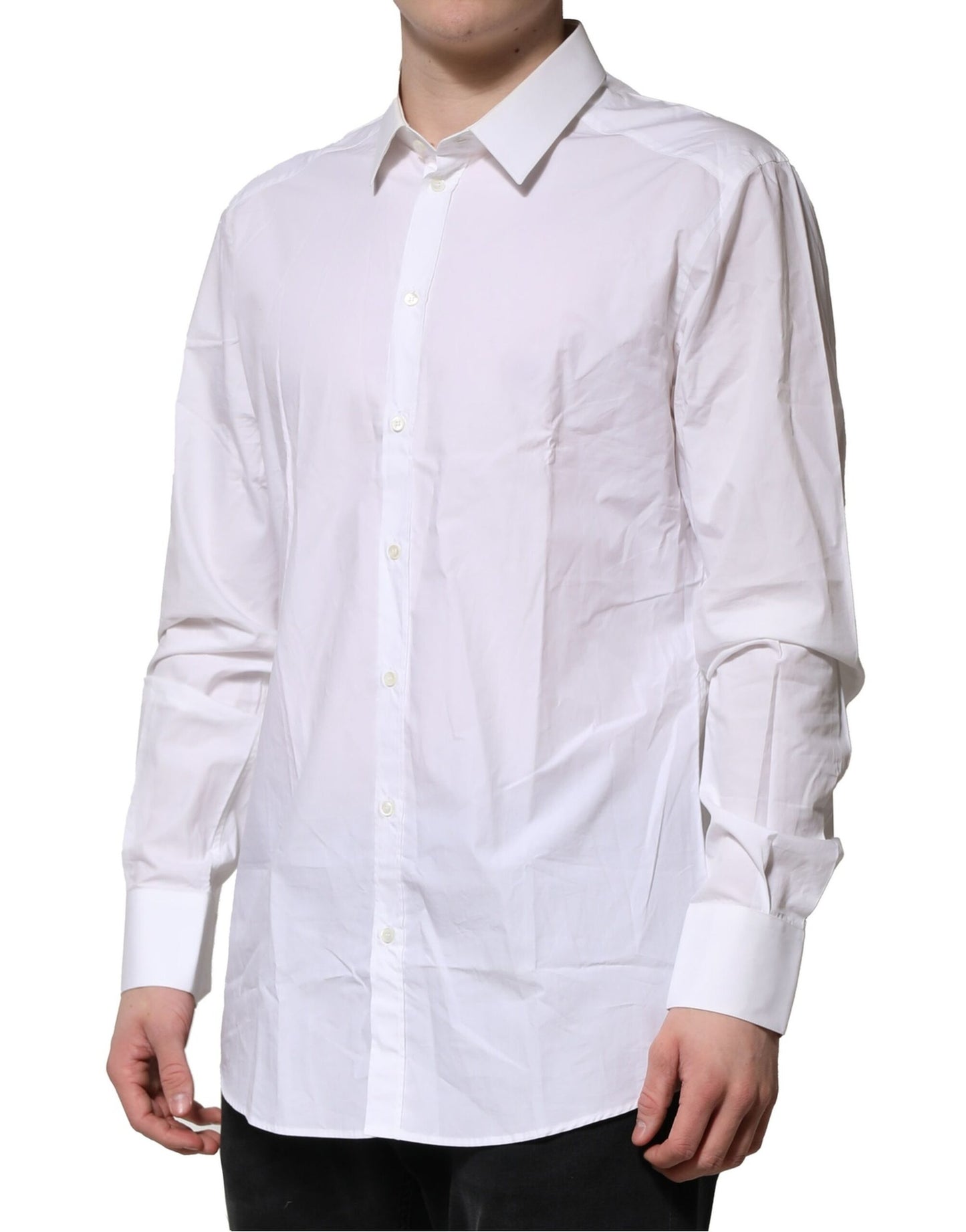 White GOLD Cotton Long Sleeves Formal Shirt