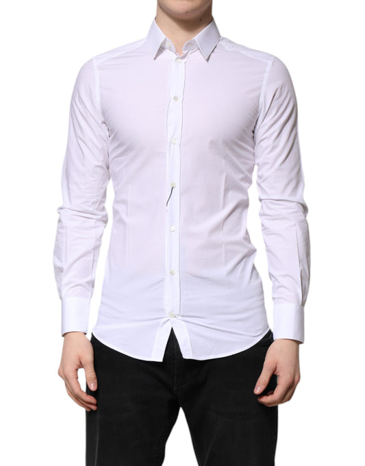 White GOLD Cotton Long Sleeve Formal Shirt