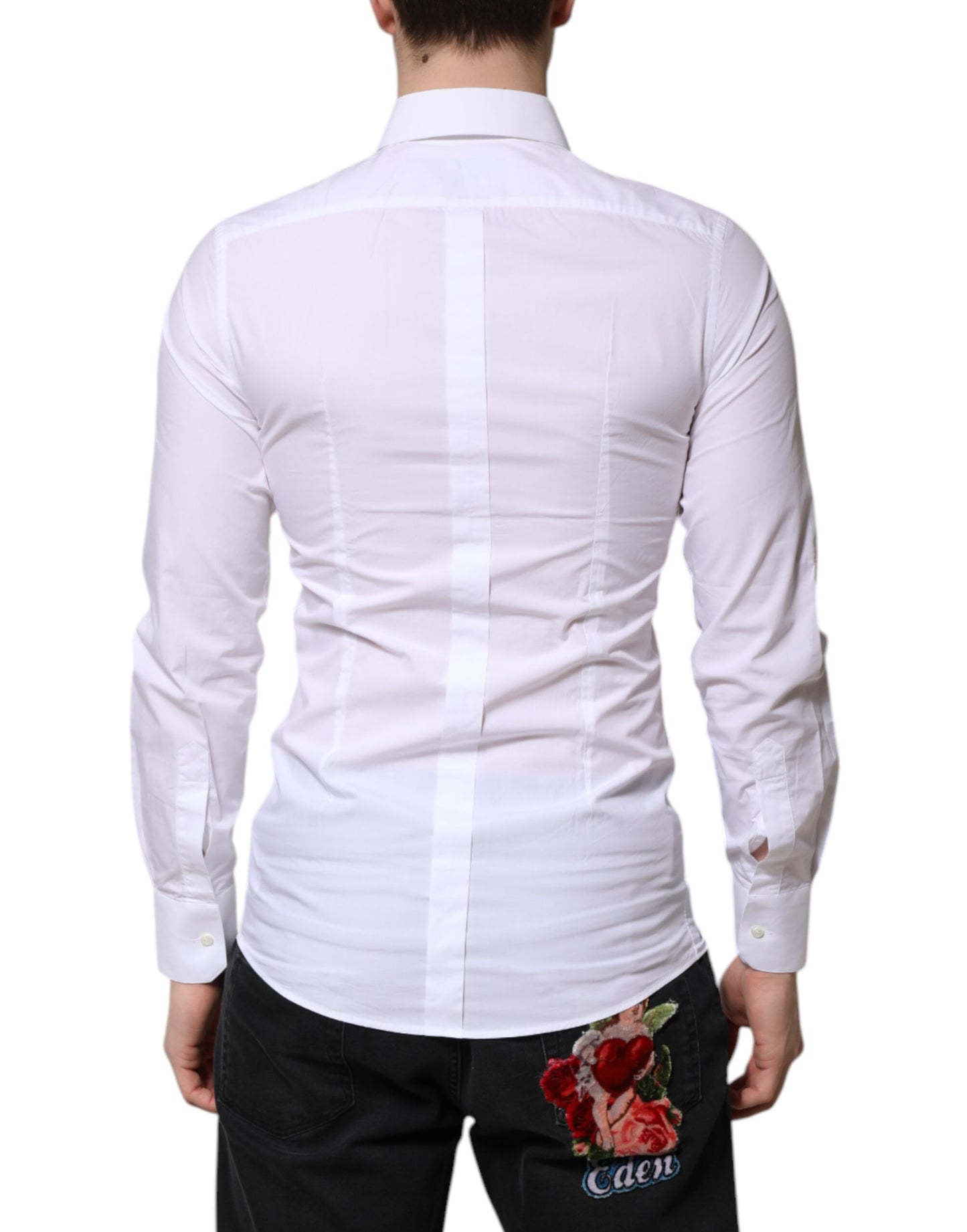 White GOLD Cotton Long Sleeve Formal Shirt