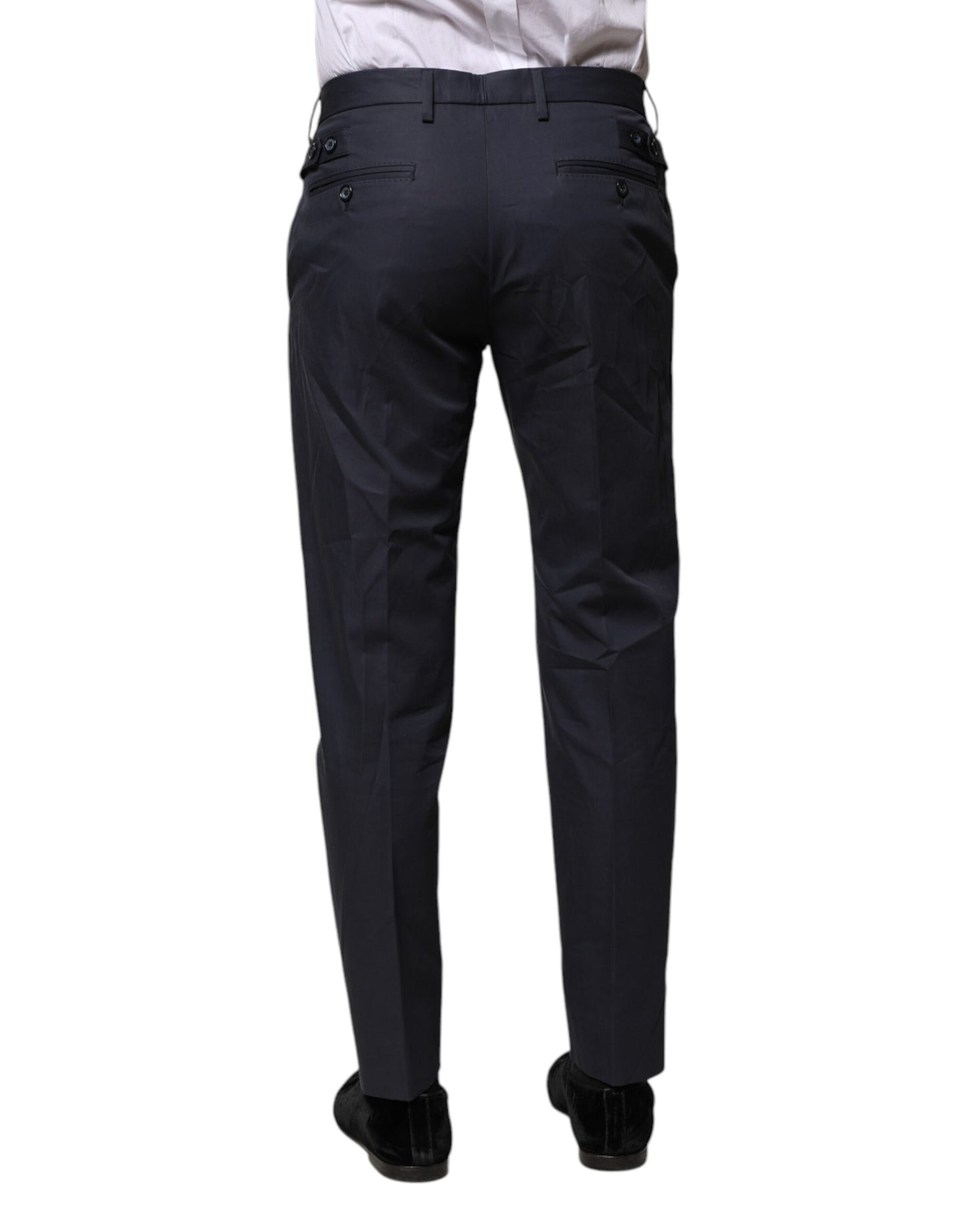 Dark Blue Cotton Formal Pants