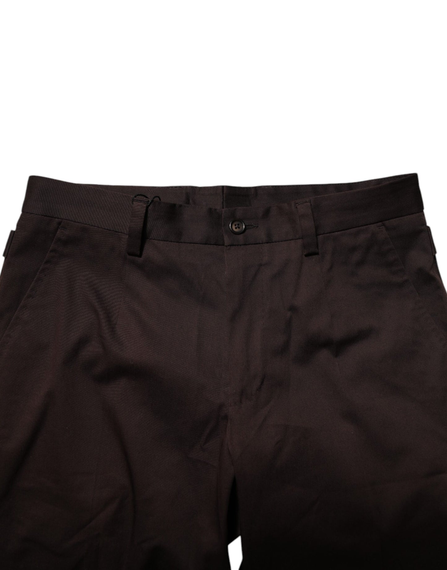 Brown Cotton Formal Dress Pants
