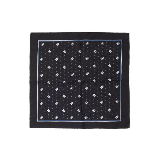 Dolce & Gabbana Black Silk Pocket Square