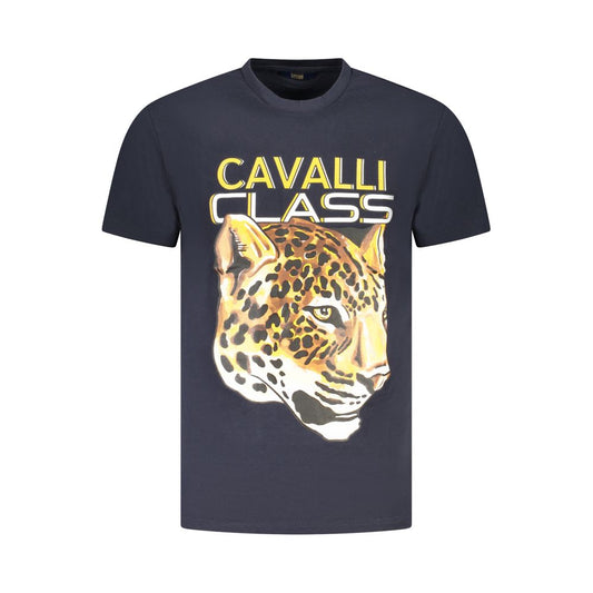 Cavalli Class Blue Cotton T-Shirt