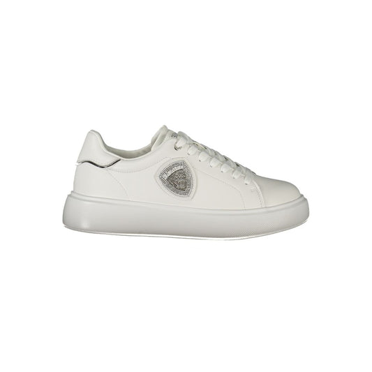 Blauer White Polyester Sneaker