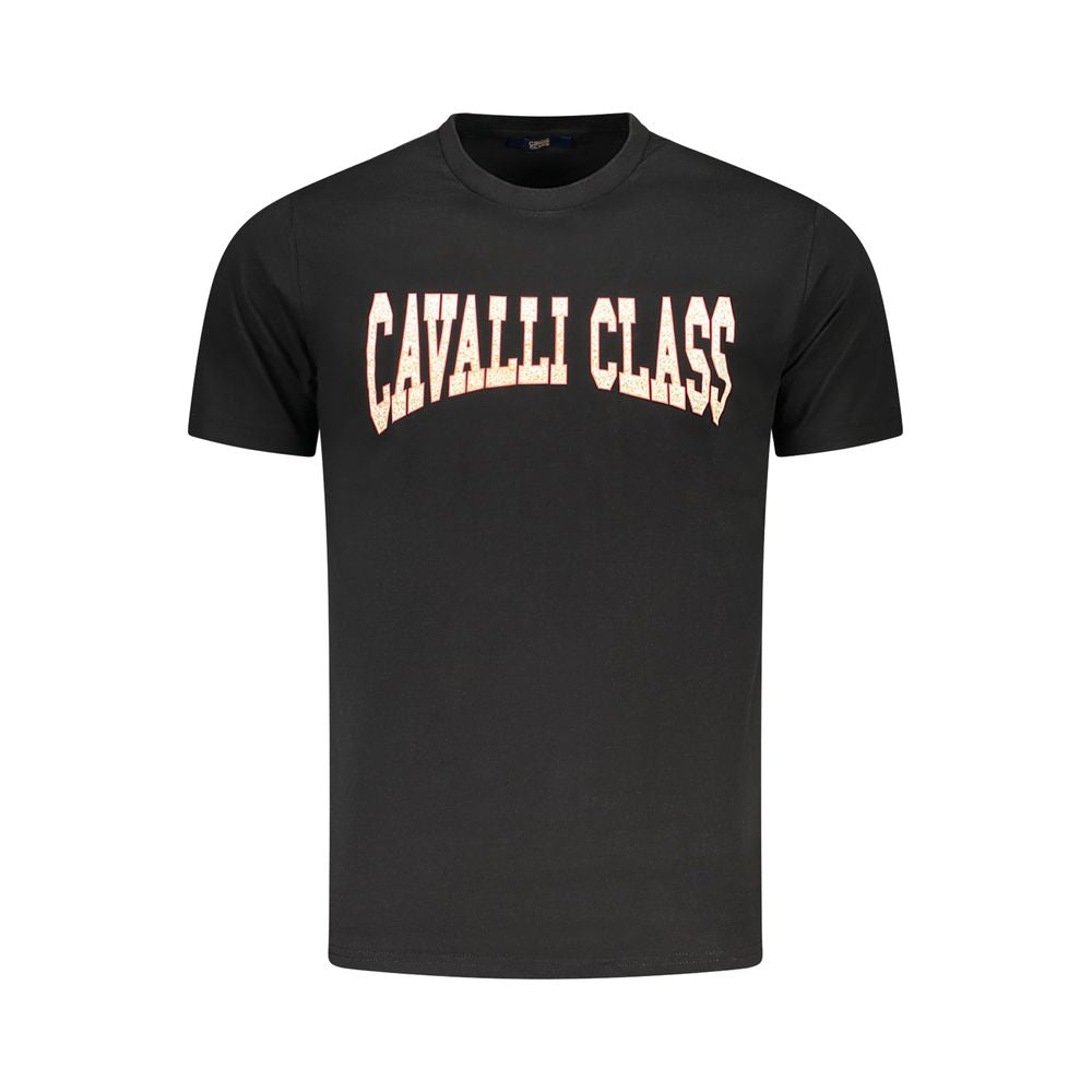 Cavalli Class Black Cotton T-Shirt