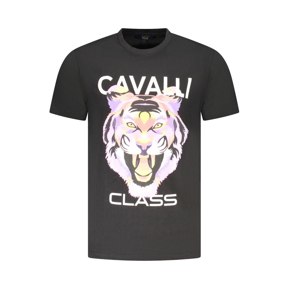Cavalli Class Black Cotton T-Shirt