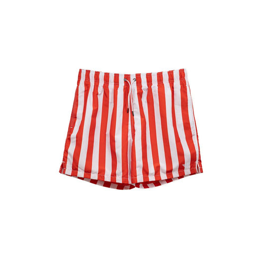 Red Polyester Swim Short