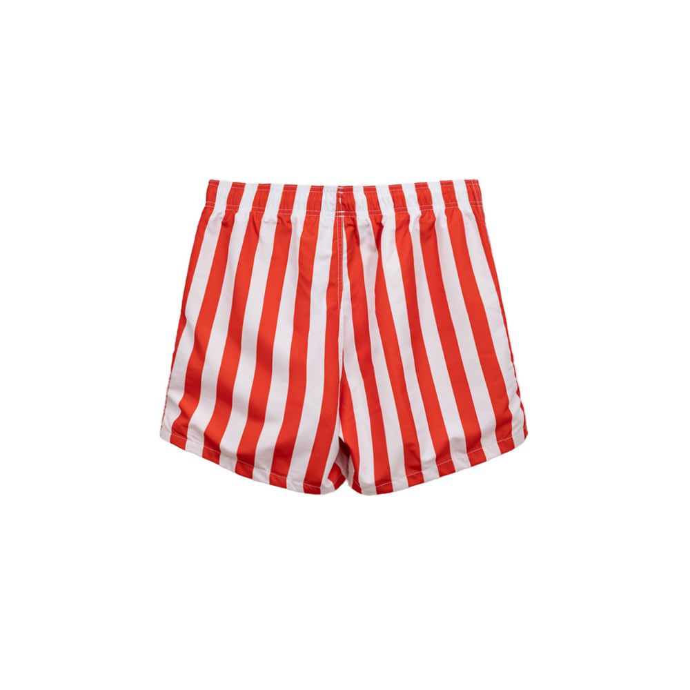 Red Polyester Swim Short