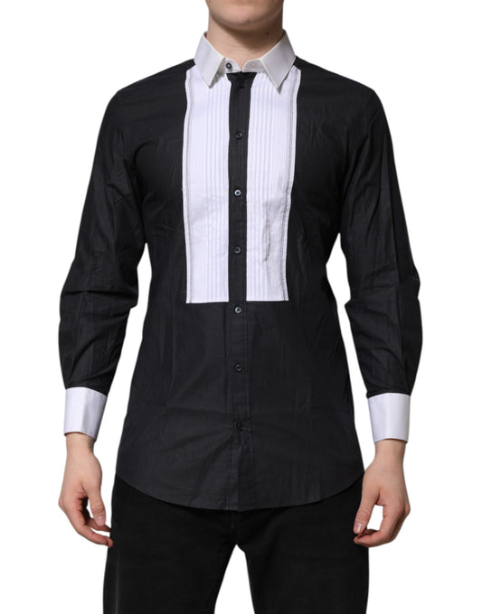Black White GOLD Long Sleeves Formal Shirt