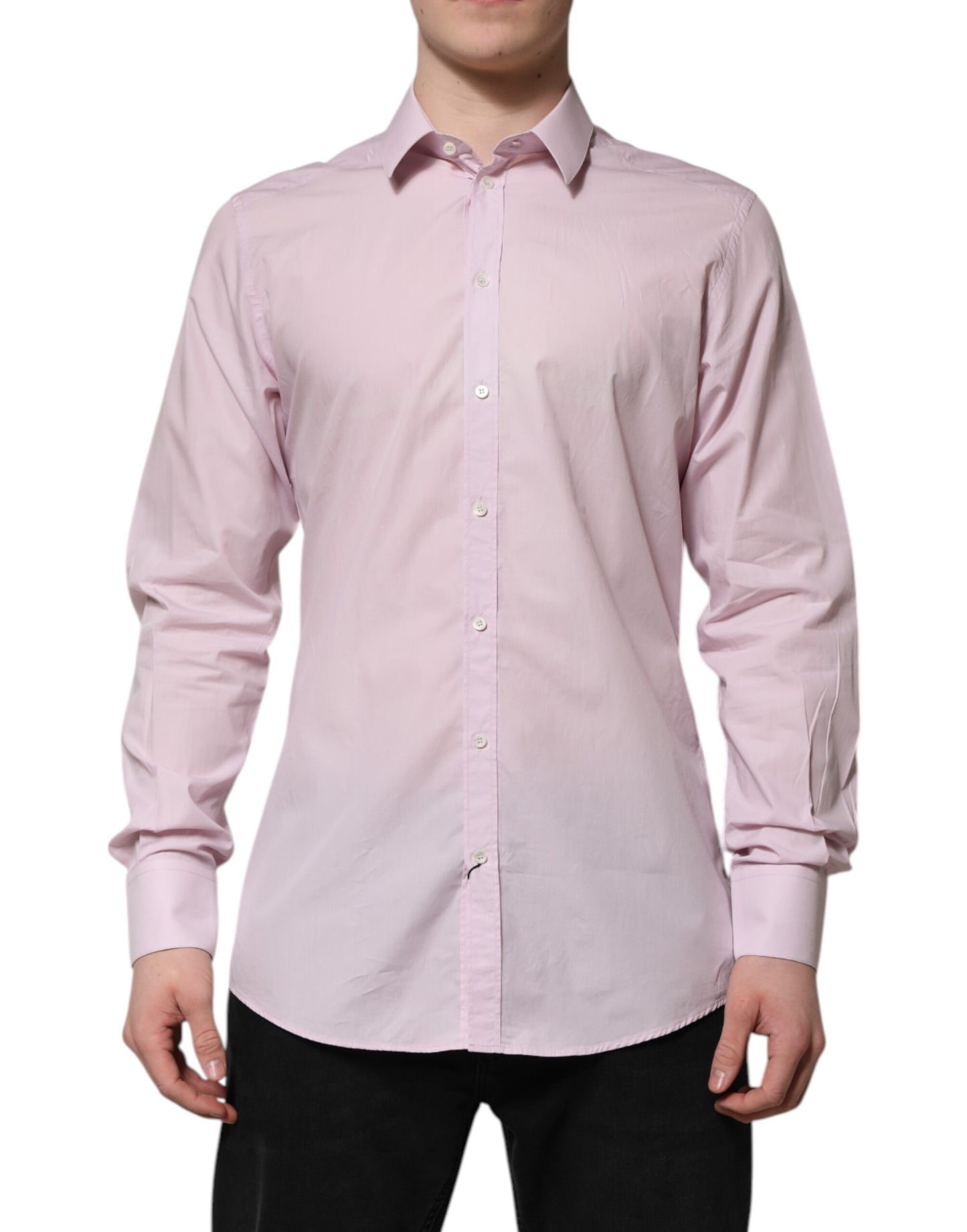 Pink Cotton GOLD Long Sleeves Dress Shirt