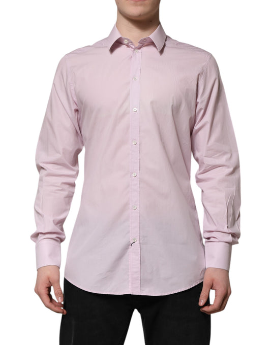 Pink Cotton GOLD Long Sleeves Dress Shirt