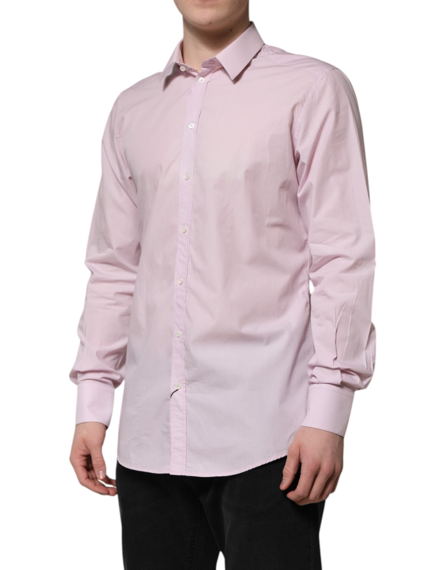 Pink Cotton GOLD Long Sleeves Dress Shirt