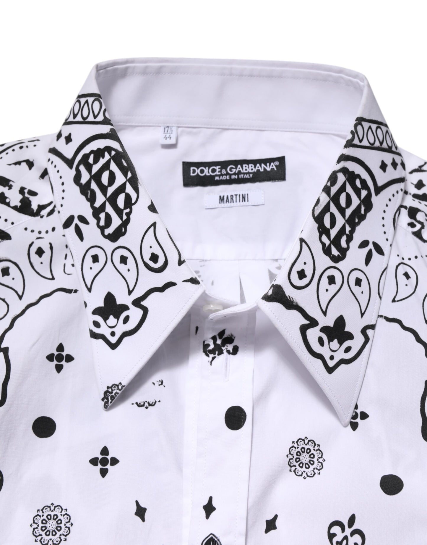 White Bandana Print MARTINI Dress Shirt