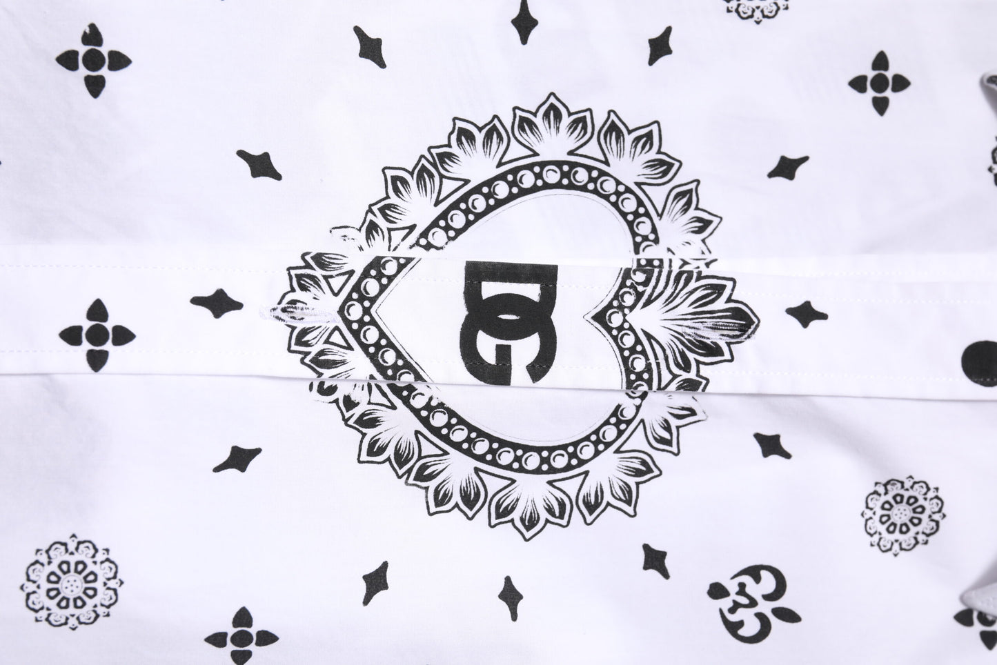 White Bandana Print MARTINI Dress Shirt