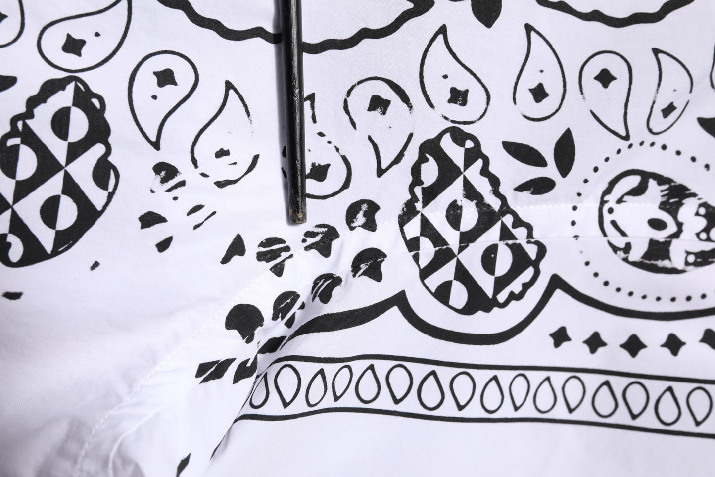 White Bandana Print MARTINI Dress Shirt