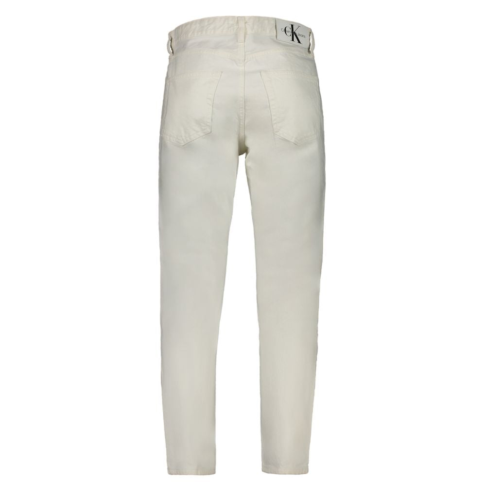 Calvin Klein White Cotton Jeans Denim