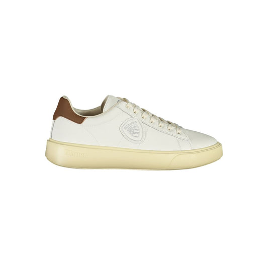 Blauer White Polyester Sneaker