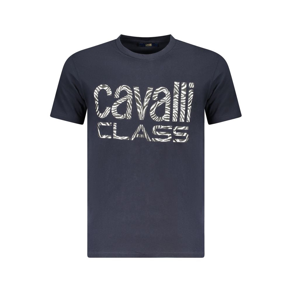 Cavalli Class Blue Cotton T-Shirt