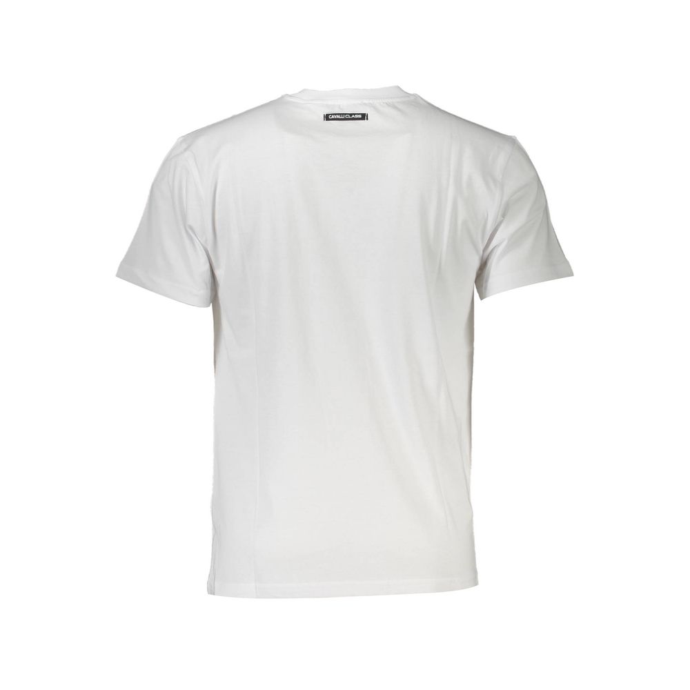 Cavalli Class White Cotton T-Shirt