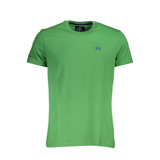 La Martina Green Cotton T-Shirt