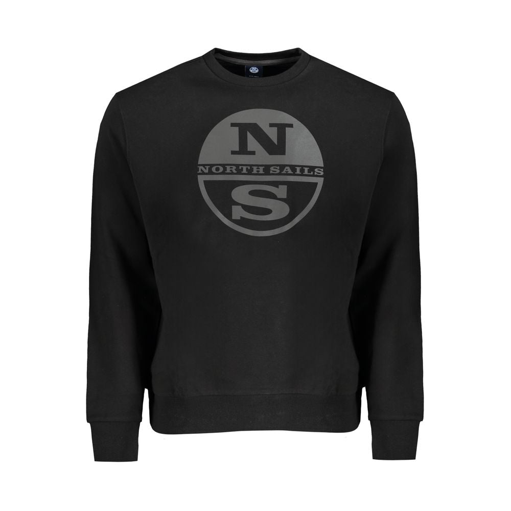 North Sails Black Cotton Men's Sweatshirt