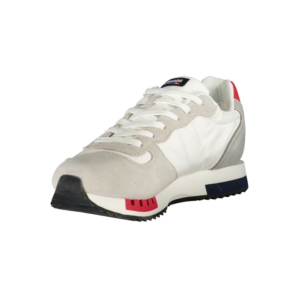 Blauer White Polyester Sneaker