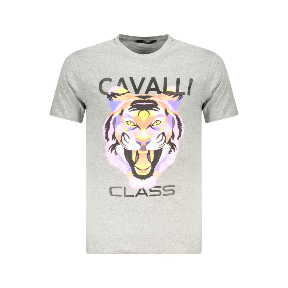 Cavalli Class Brown Cotton Men T-Shirt