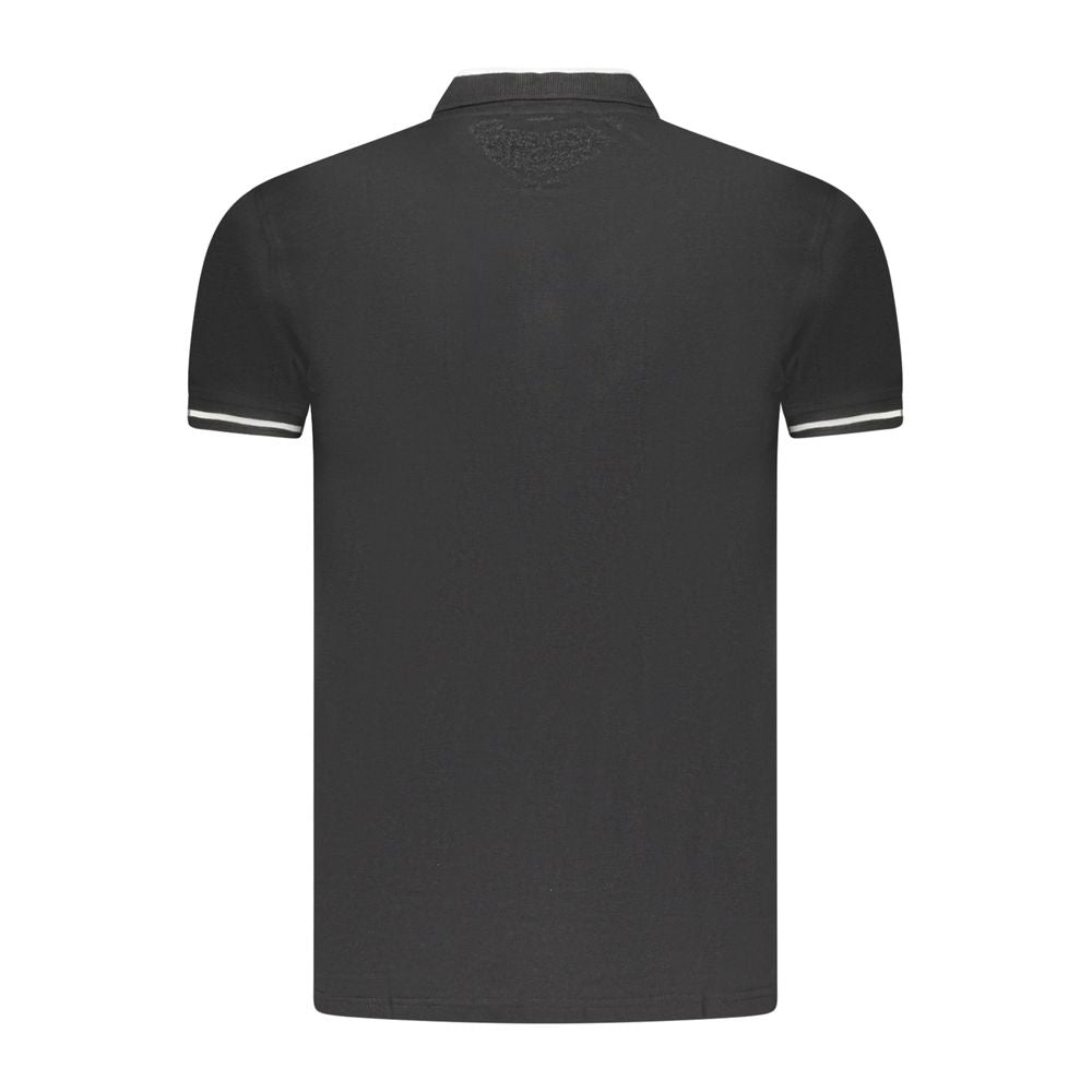 Cavalli Class Black Cotton Polo Shirt