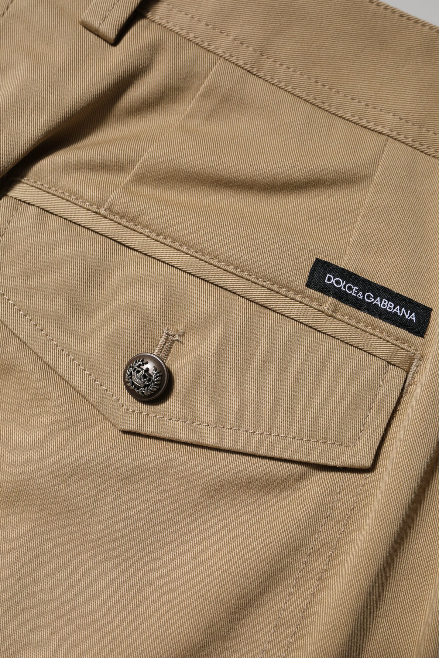 Dolce & Gabbana Brown Cotton Cargo Tapered Pants