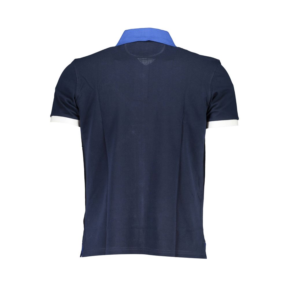 La Martina Blue Cotton Polo Shirt