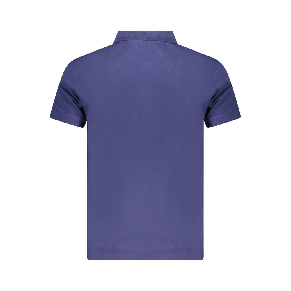 Cavalli Class Blue Cotton Polo Shirt