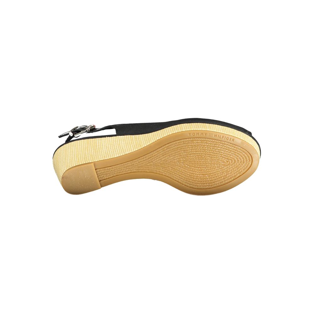 Tommy Hilfiger Black Polyester Women Sandal