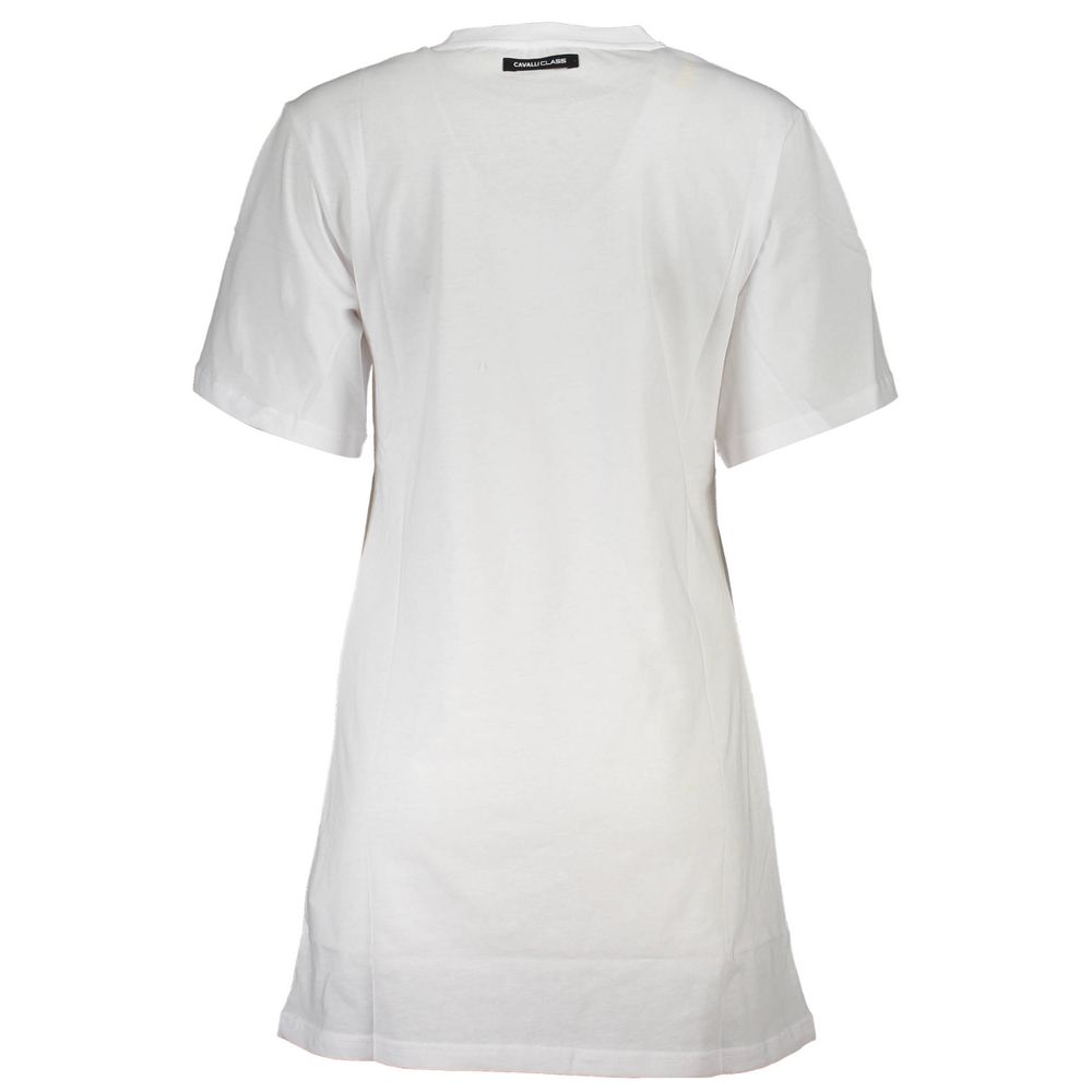 Cavalli Class White Cotton T-Shirt