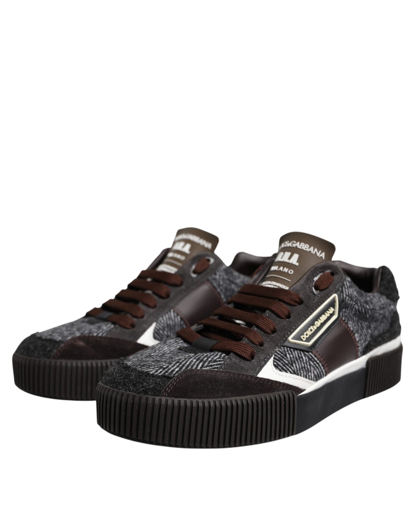 Multicolor Leather Low Top Sneakers Shoes