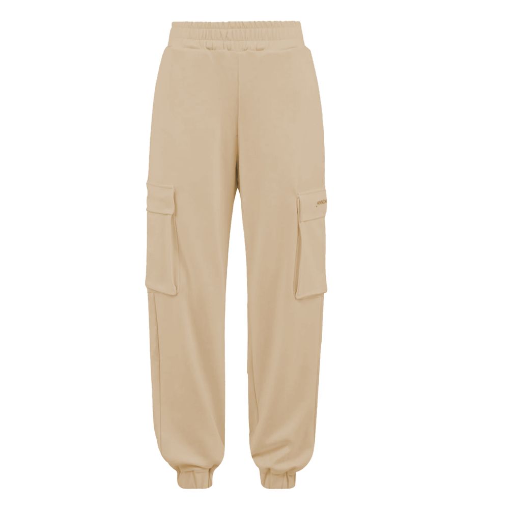 Beige Polyester Jeans & Pant
