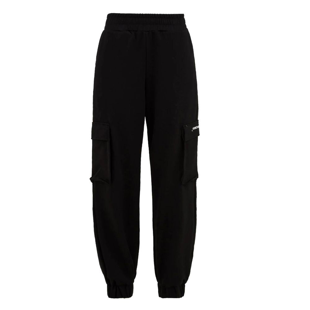 Black Polyester Jeans & Pant