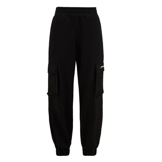 Black Polyester Jeans & Pant
