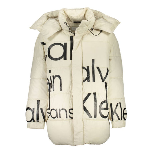 Calvin Klein Beige Polyester Jackets & Coat
