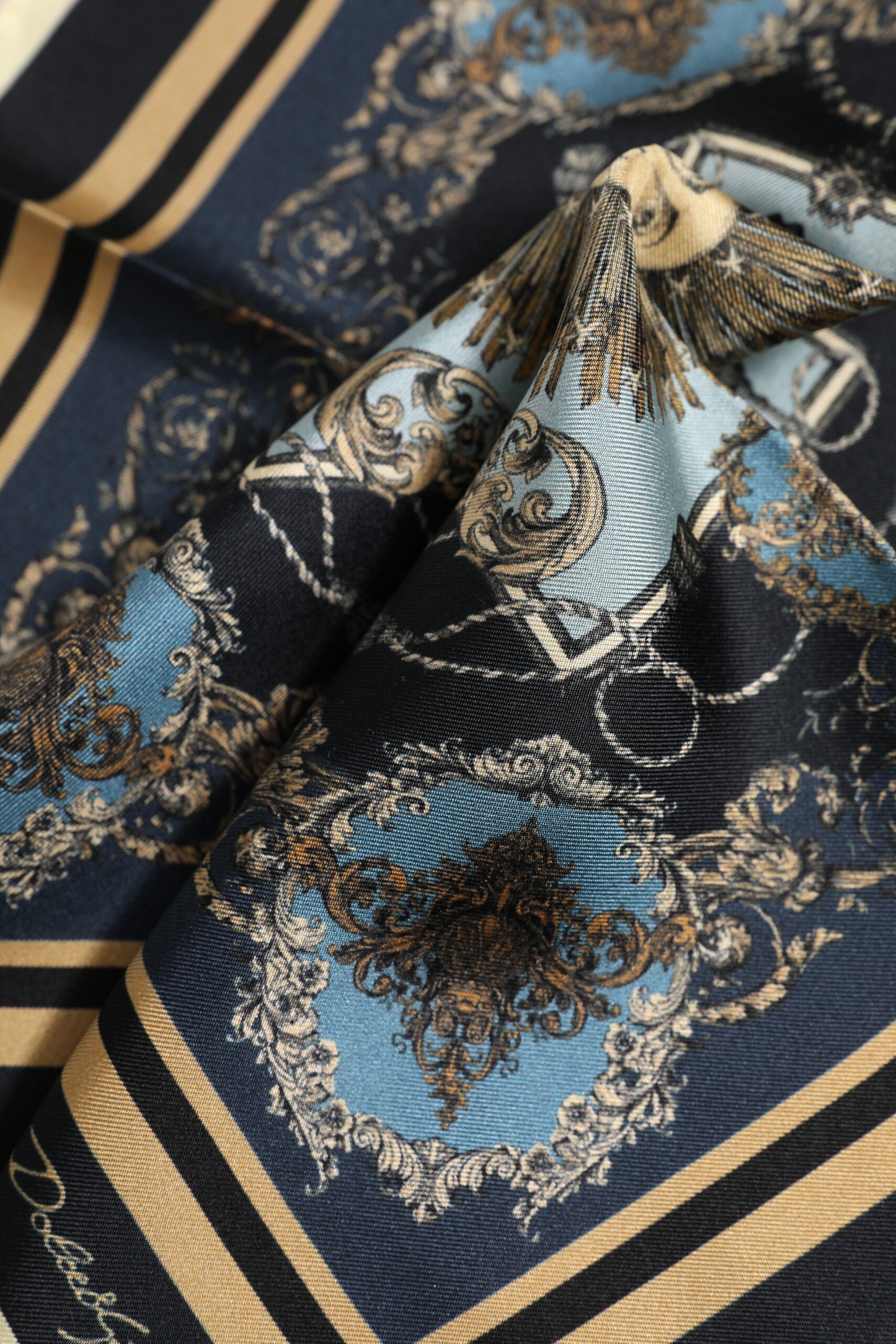 Multicolor Cashmere Square Men Foulard Scarf