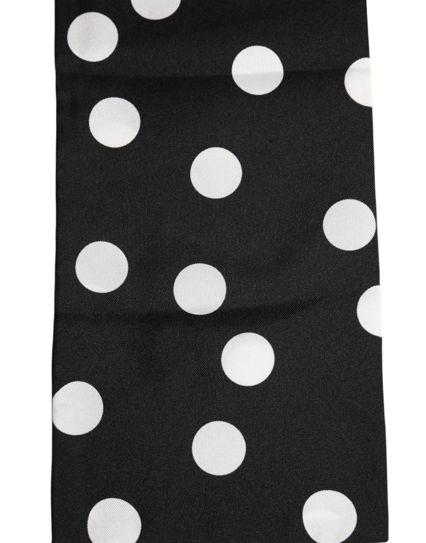 Black White Polka Dot Silk Men Foulard Scarf