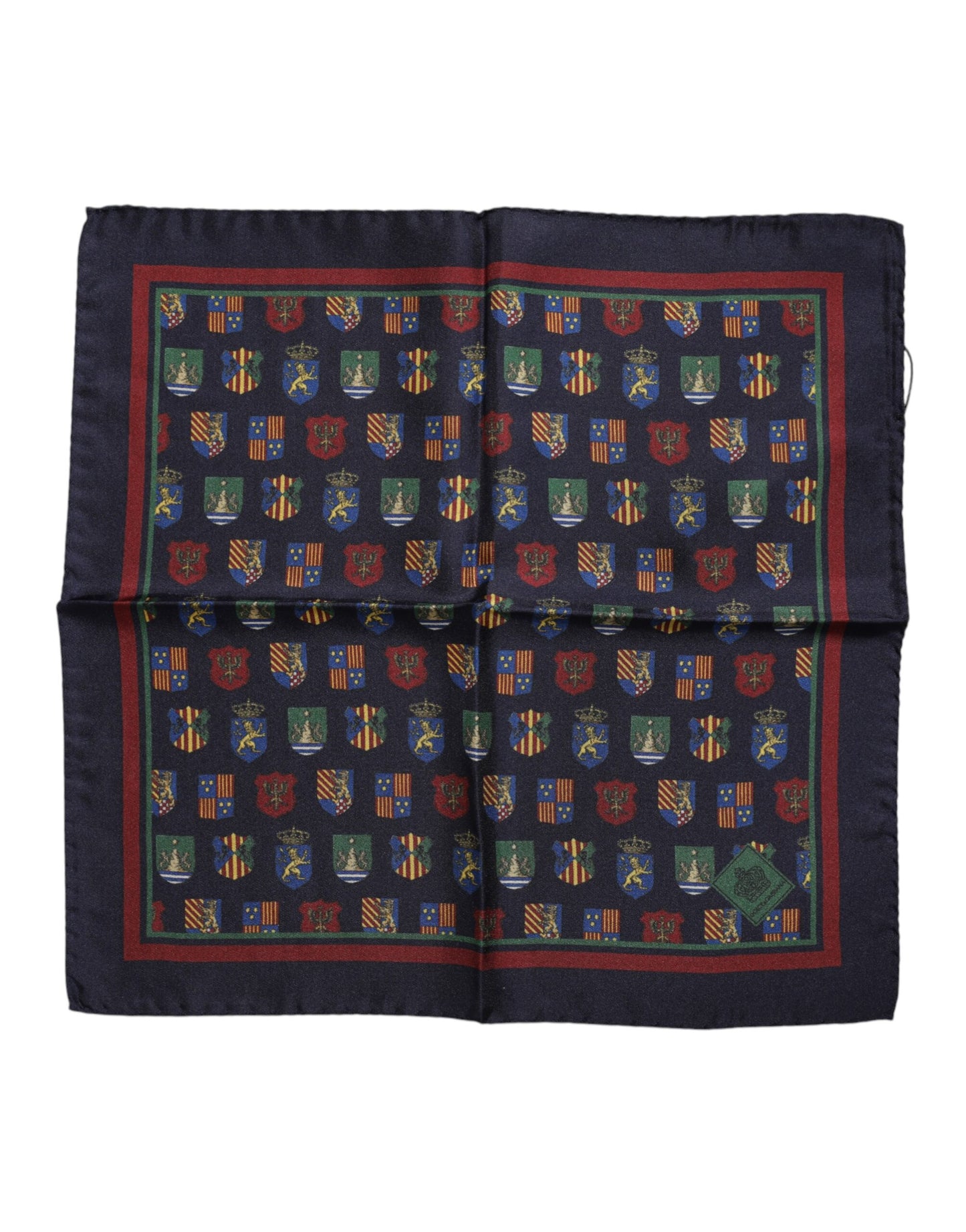 Dolce & Gabbana Multicolor Medals Square Foulard Scarf