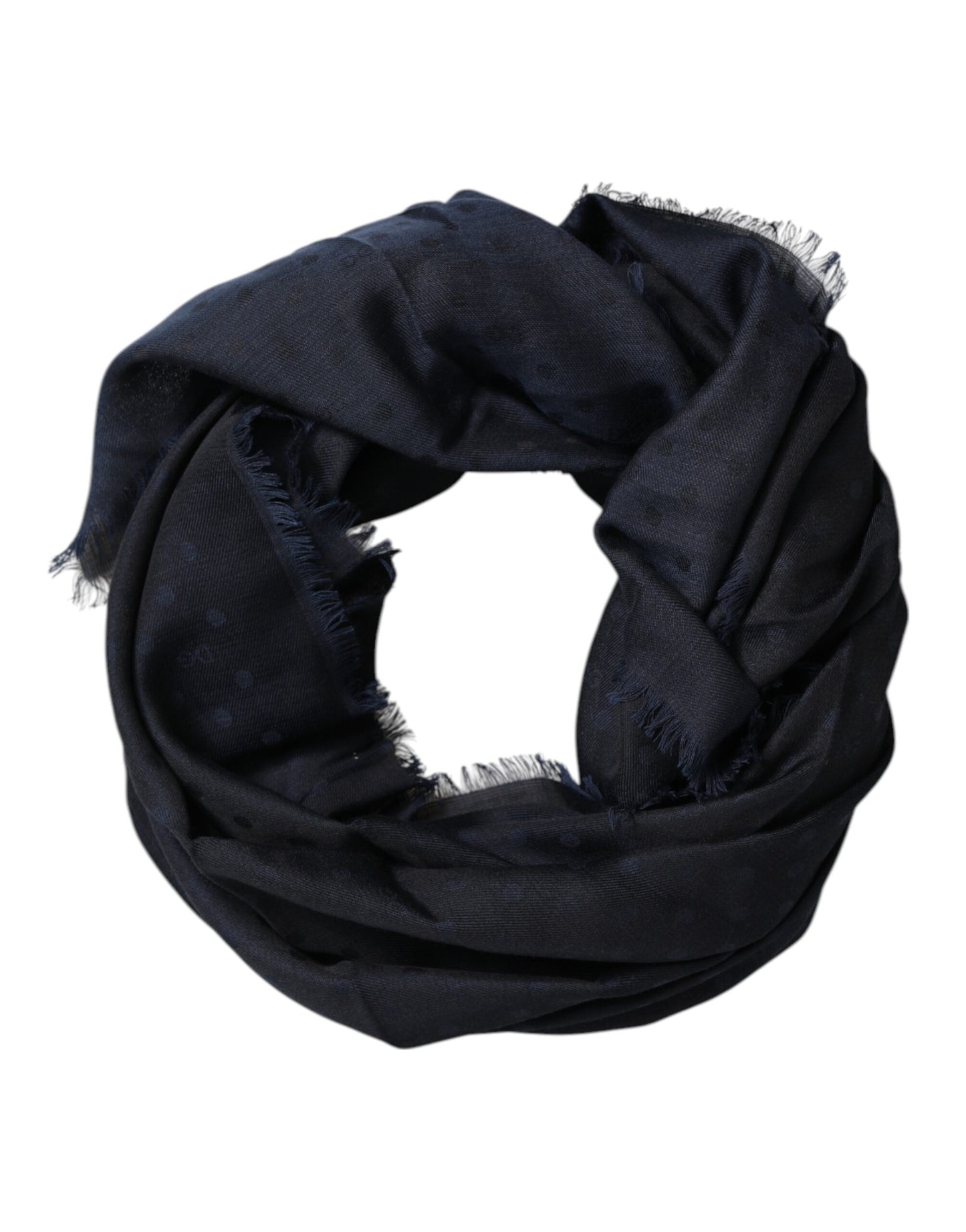 Black Viscose Fringes Neck Warmer Scarf