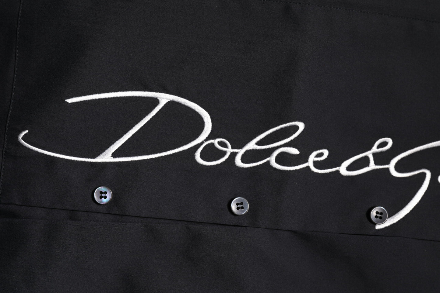 Black Cotton SICILIA Logo Men Dress Shirt