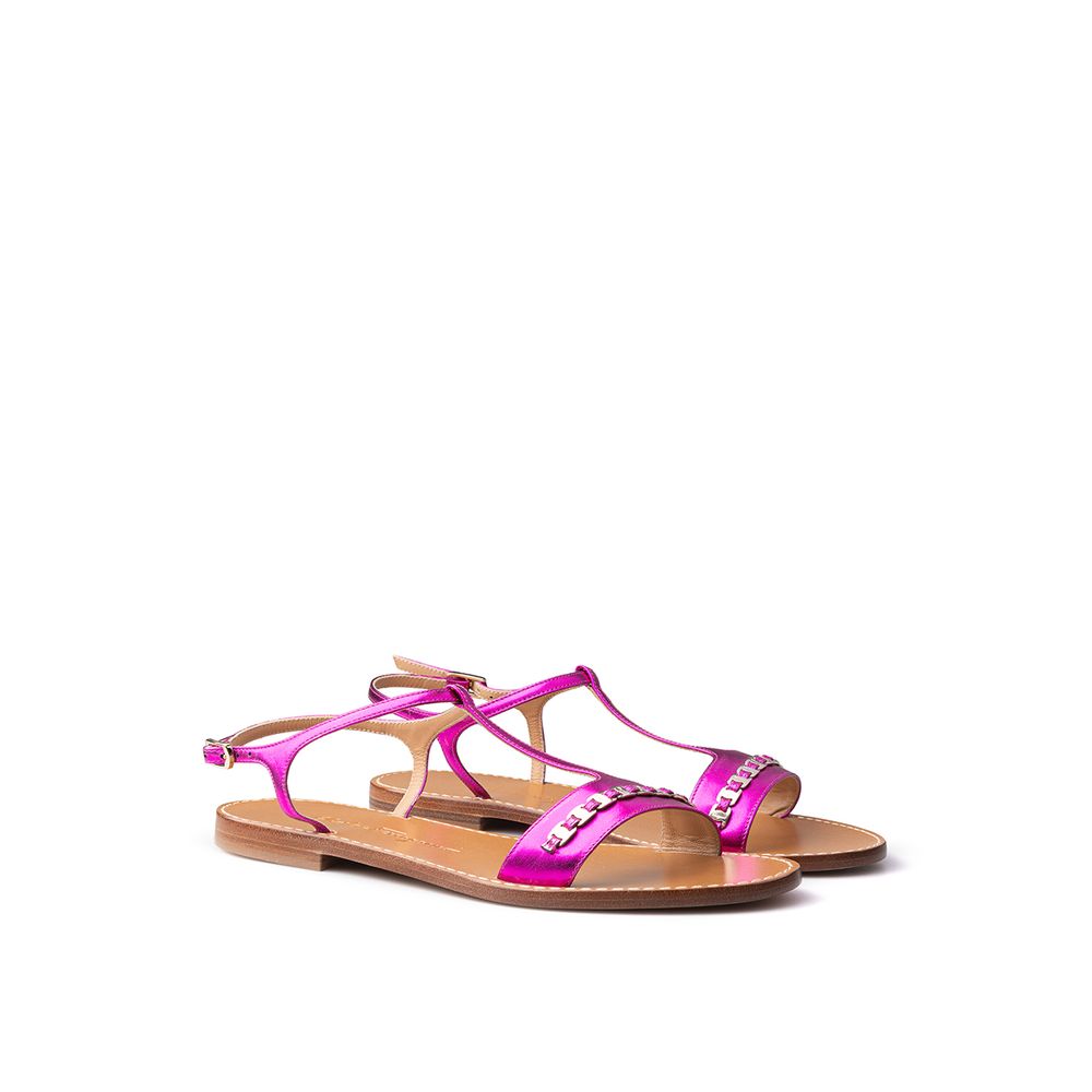 Purple Leather Sandal