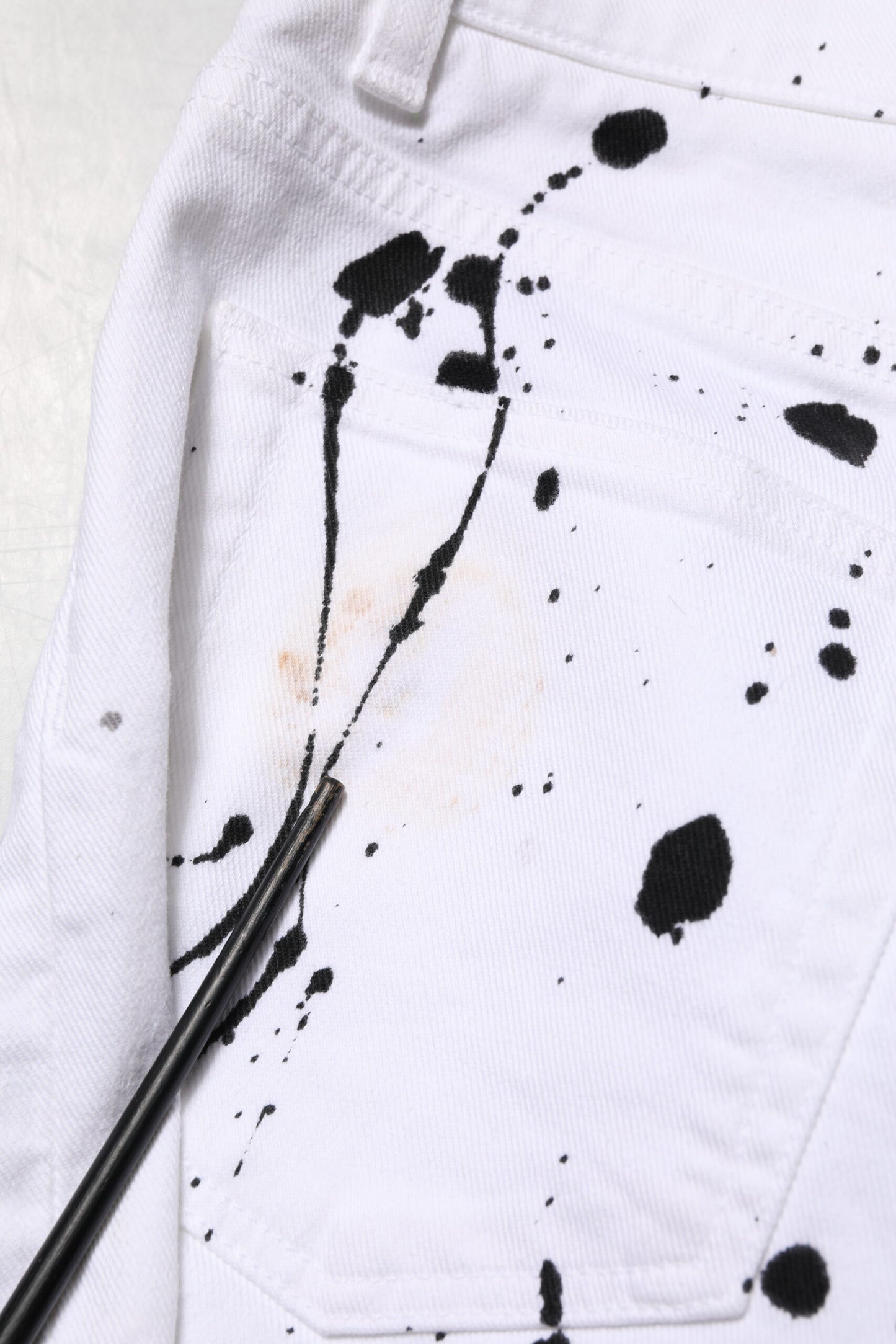 Dolce & Gabbana White ColorSplash Skinny Denim Jeans